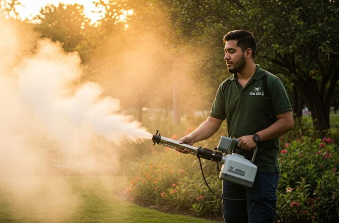 Controle de Mosquitos Vetores (Aedes aegypti, Culex, etc.) com Nebulização