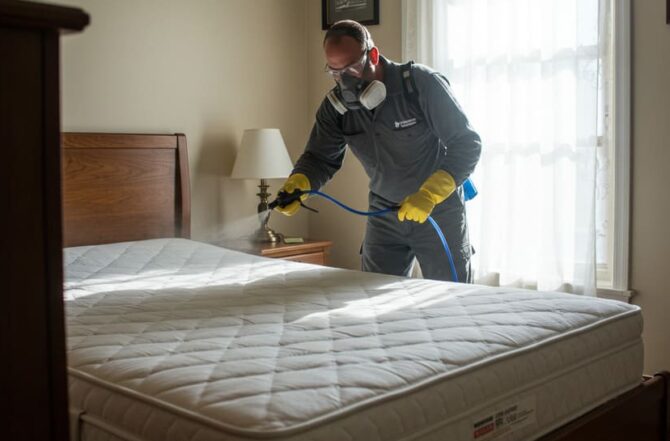 Remoção de Percevejos de Cama com Aplicação Direta em Colchões e Estofados